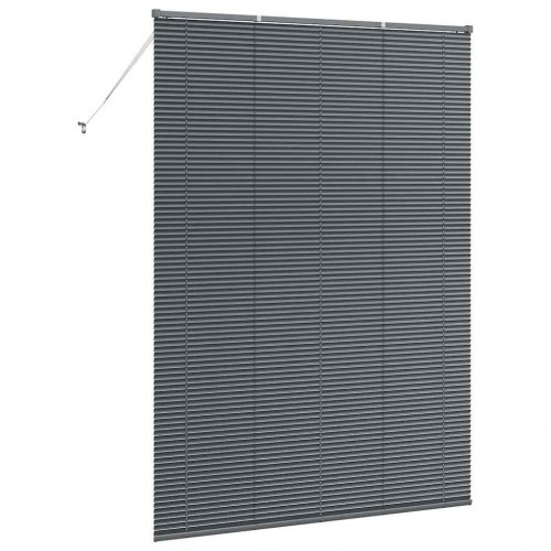 Persienne mørkegrå 220 x 155 cm i aluminium