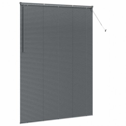 Persienne mørkegrå 220 × 160 cm - aluminium venetiansk rullegardin