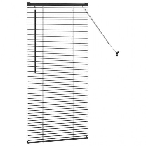 Persienner sort 130 x 60 cm - aluminium