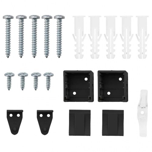 Vindues Blind med gardiner Sort Aluminium