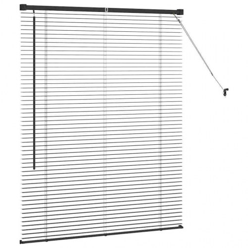 Persienne sort 130 x 100 cm - aluminium