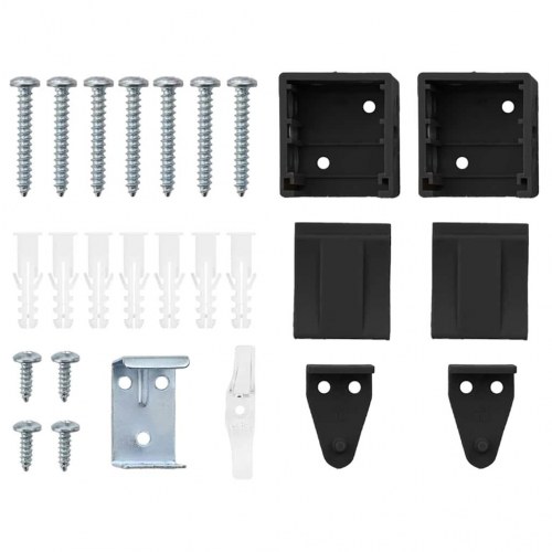 Vindues Blind med gardiner Sort Aluminium