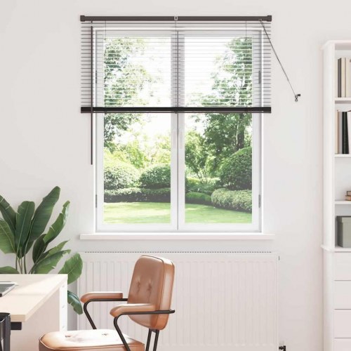 Persienner i aluminium - sort 130 × 120 cm