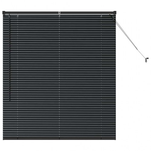 Persienner i aluminium - sort 130 × 120 cm