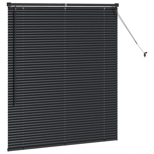 Persienner i aluminium - sort 130 × 120 cm