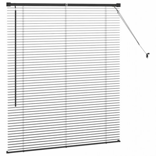 Persienner i aluminium - sort 130 × 120 cm