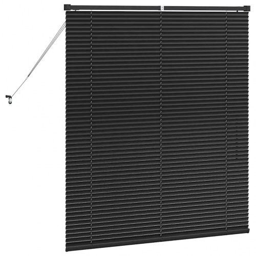 Persienner i aluminium - sort 130 × 120 cm