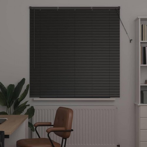 Persienne sort 130 x 125 cm - aluminium