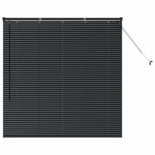 Vindues Blind med gardiner Sort Aluminium