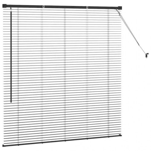 Vindues Blind med gardiner Sort Aluminium
