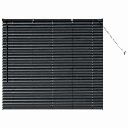 Vindues Blind med gardiner Sort Aluminium