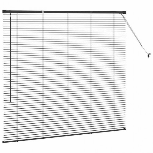 Vindues Blind med gardiner Sort Aluminium