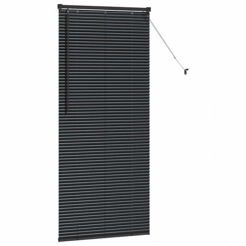 Persienne i aluminium - sort, 175 x 80 cm