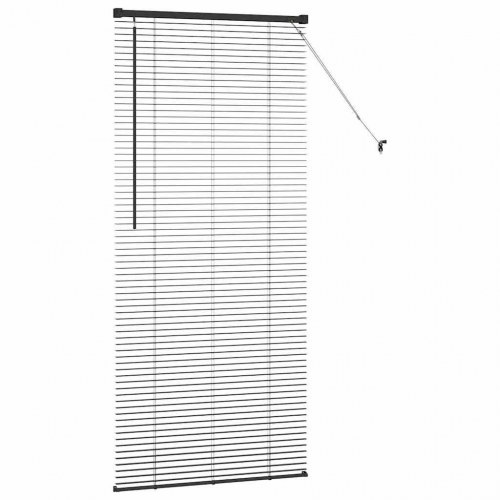 Persienne i aluminium - sort, 175 x 80 cm