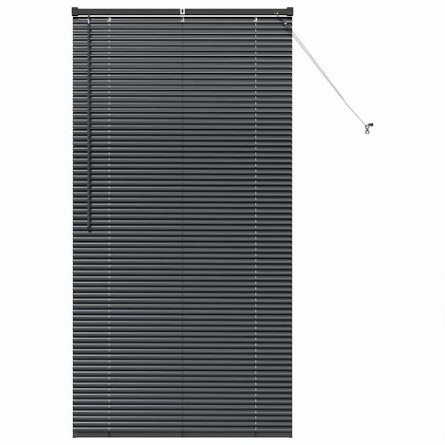 Persienne sort 175 x 85 cm - aluminium, 25 mm