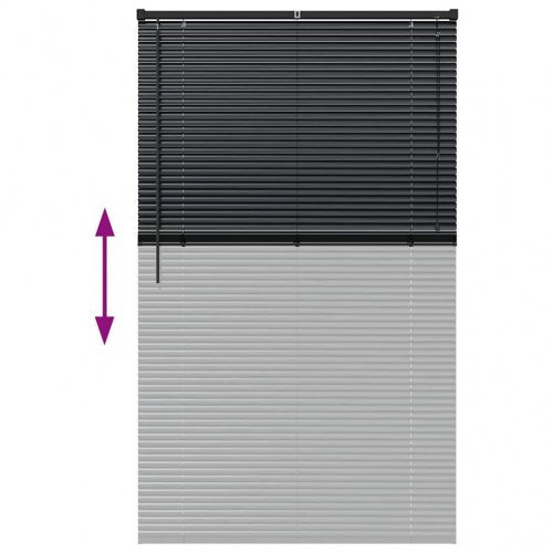 Persienne sort 175 x 105 cm - aluminium