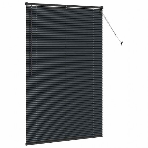Persienne sort 175 x 120 cm i aluminium