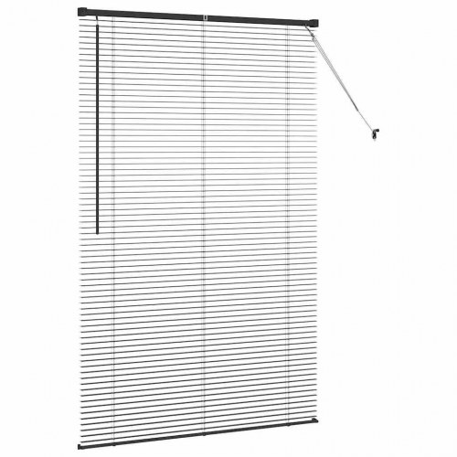Persienne sort 175 x 120 cm i aluminium