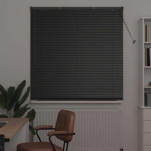 Persienner sort 175 x 130 cm - 25 mm aluminium
