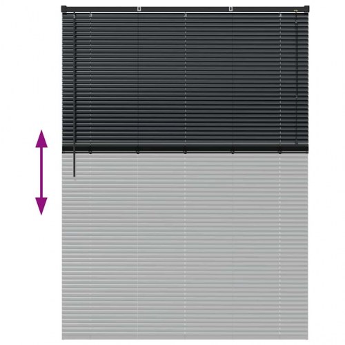 Persienner sort 175 x 130 cm - 25 mm aluminium