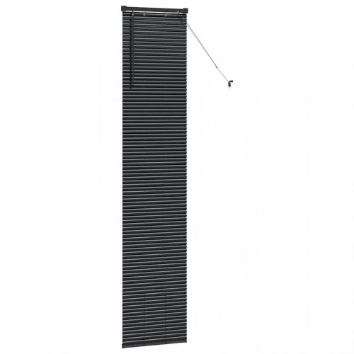 Vindues Blind med gardiner Sort Aluminium