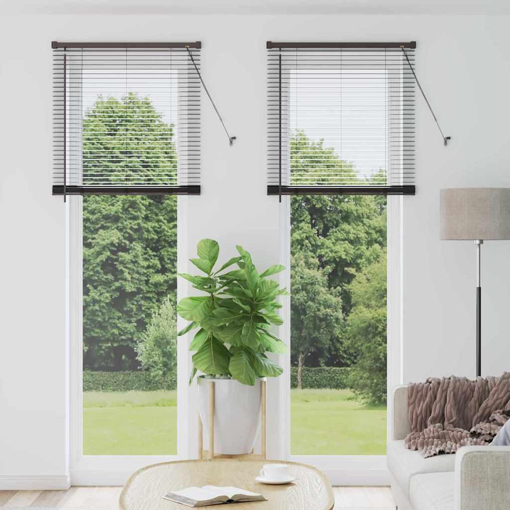 Vindues Blind med gardiner Sort Aluminium