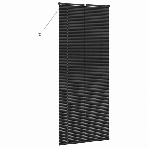 Persienne sort 220 x 85 cm i aluminium