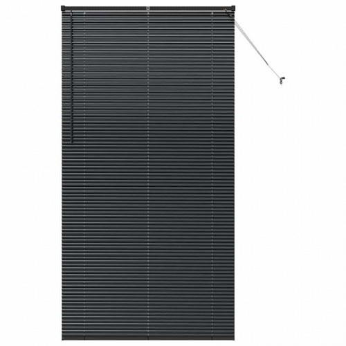 Persienne sort 220 x 120 cm - 25 mm aluminium