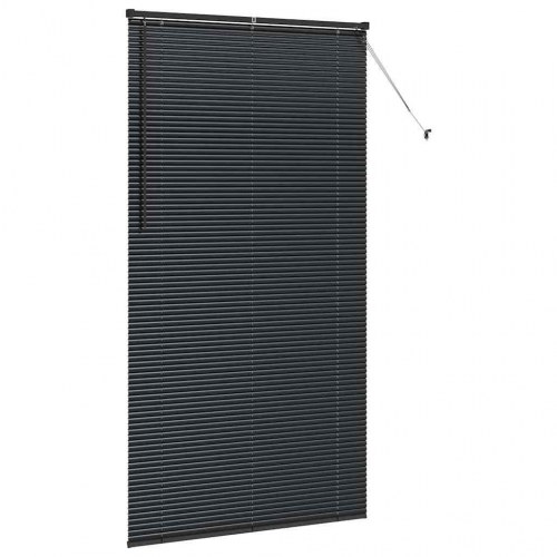 Persienne sort 220 x 120 cm - 25 mm aluminium