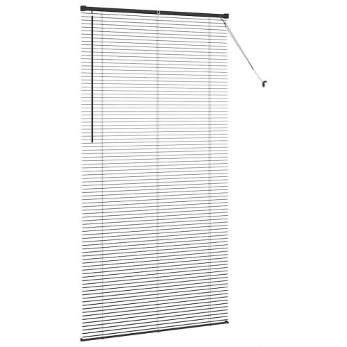Persienne sort 220 x 120 cm - 25 mm aluminium