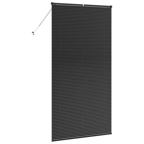 Persienne sort 220 x 120 cm - 25 mm aluminium