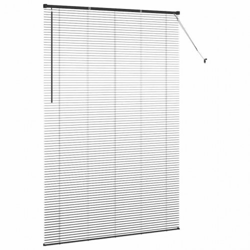 Vindues Blind med gardiner Sort Aluminium