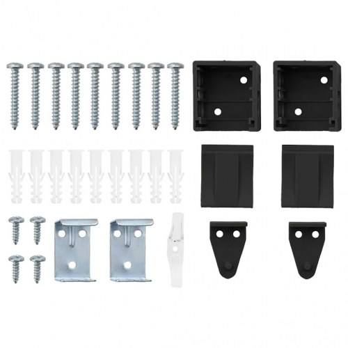 Vindues Blind med gardiner Sort Aluminium