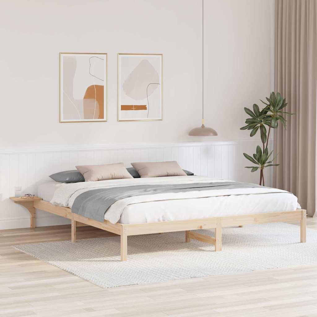 Sengestel med sengeborde Brun 200 x 200 cm Brun