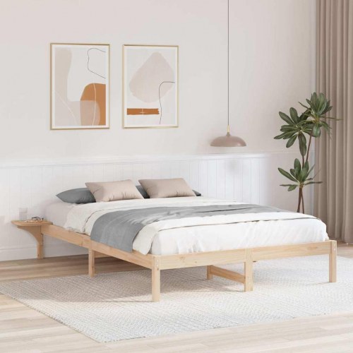 Sengestel i massiv fyrretræ 160 x 200 cm - naturfarvet
