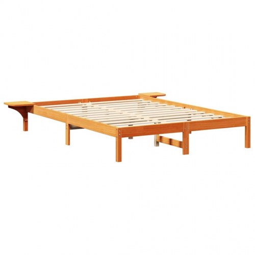 Sengestel voks brun 160 x 200 cm i massivt fyrretræ