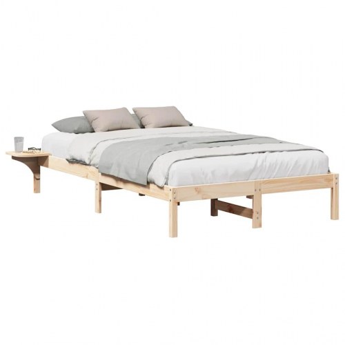 Sengestel i massiv fyrretræ 140 x 190 cm - naturfarvet