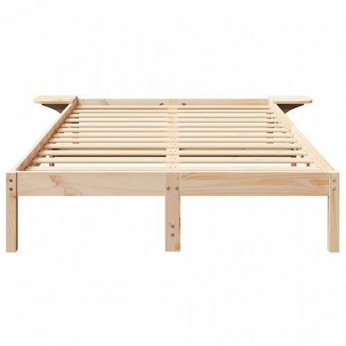 Sengestel i massiv fyrretræ 140 x 190 cm - naturfarvet