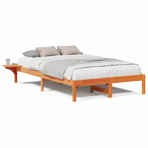 Sengestel voksbrun 140 x 190 cm i massiv fyrretræ