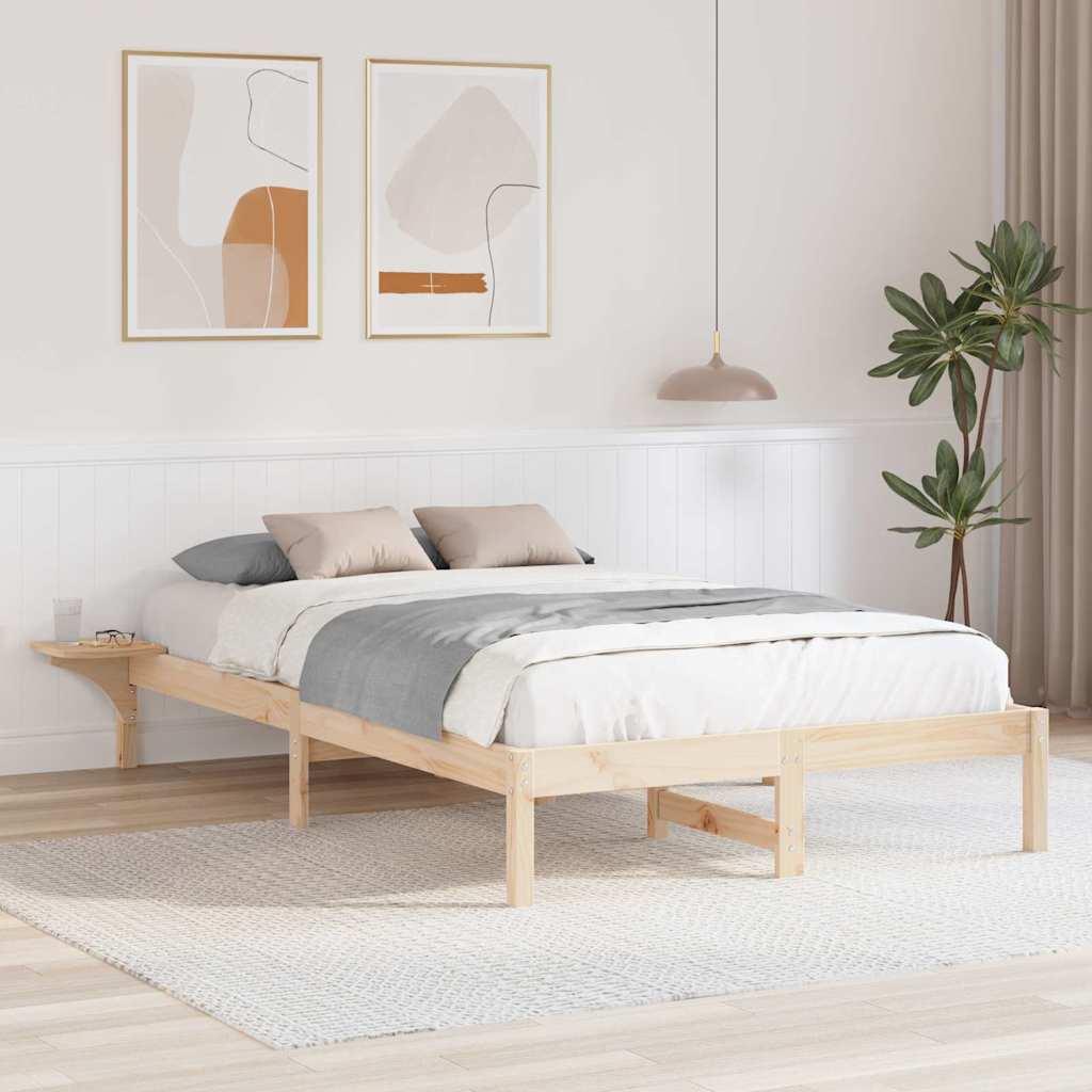 Sengestel med sengeborde Brun 135 x 190 cm Brun