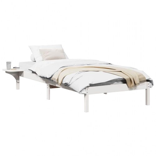 Sengestel hvid 90 x 200 cm i massiv fyr