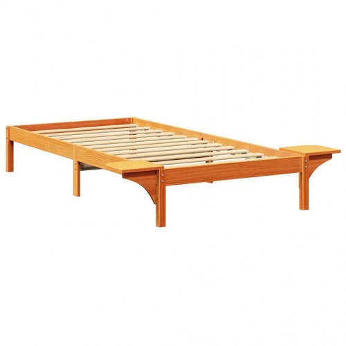 Sengestel i massivt fyrretræ - voksbrun 90 x 200 cm