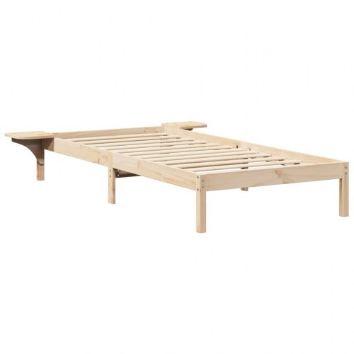 Sengestel i massiv fyrretræ 80 x 200 cm - naturfarvet