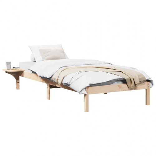 Sengestel i massiv fyrretræ 80 x 200 cm - naturfarvet