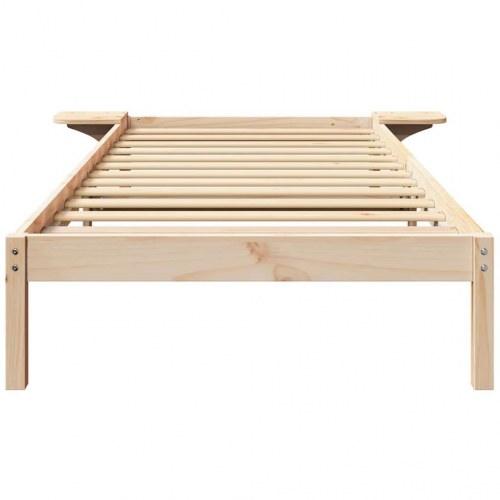 Sengestel i massiv fyrretræ 80 x 200 cm - naturfarvet