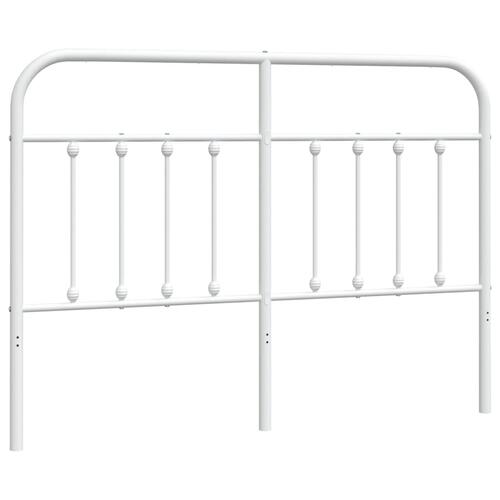 Sengegavl 140 cm metal hvid