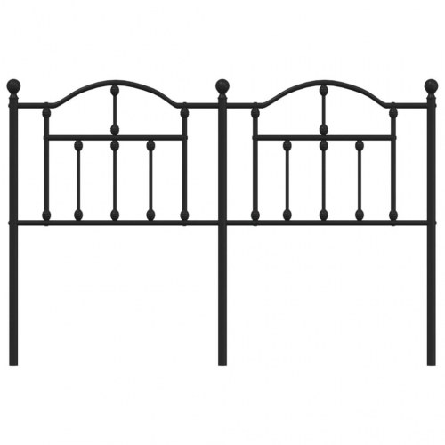 Sengegavl 140 cm metal sort