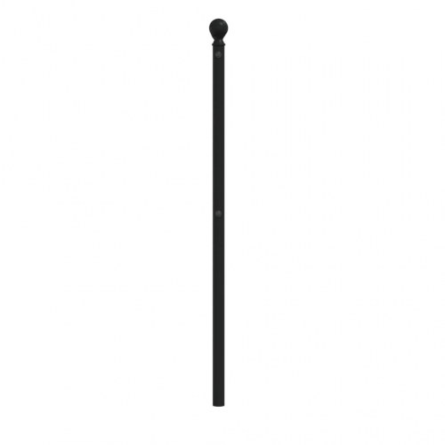 Sengegavl 140 cm metal sort