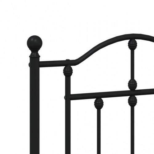 Sengegavl 140 cm metal sort