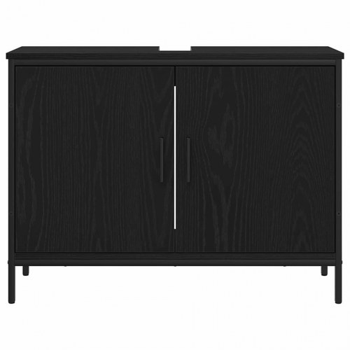 Badeværelsesmøbel sæt med opbevaring 3 stk Sort 80 x 30 x 44 cm